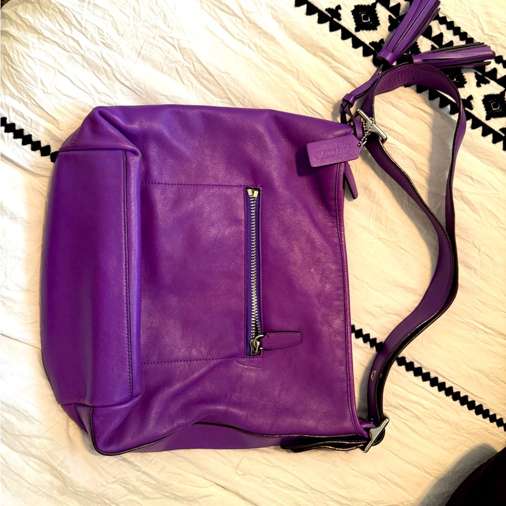 Purple coach hobo purse